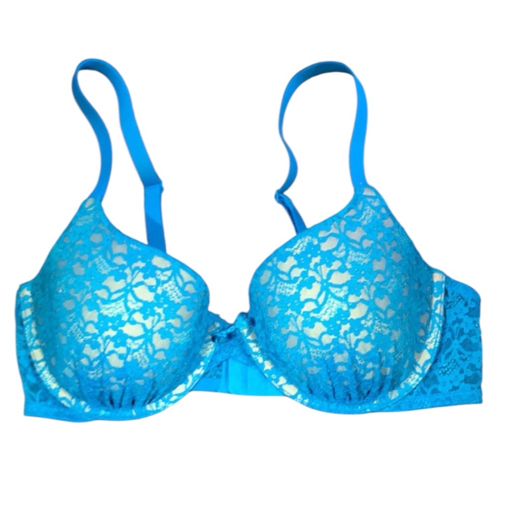 3/$20 Ambrielle Blue Lace Bra 34C
